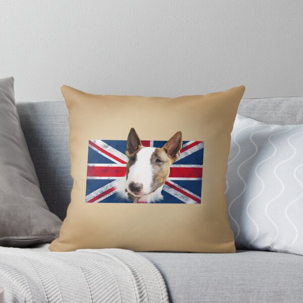 Item preview, Bull Terrier BETTY Bullterrier UK grunge FLAG // creme designed and sold by bullylove.
