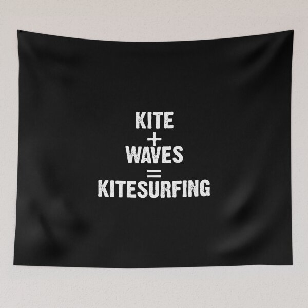 Item preview, Kite Plus Waves Equals Kitesurfing Kitesurfer Kite Flying designed and sold by Nessshirts.