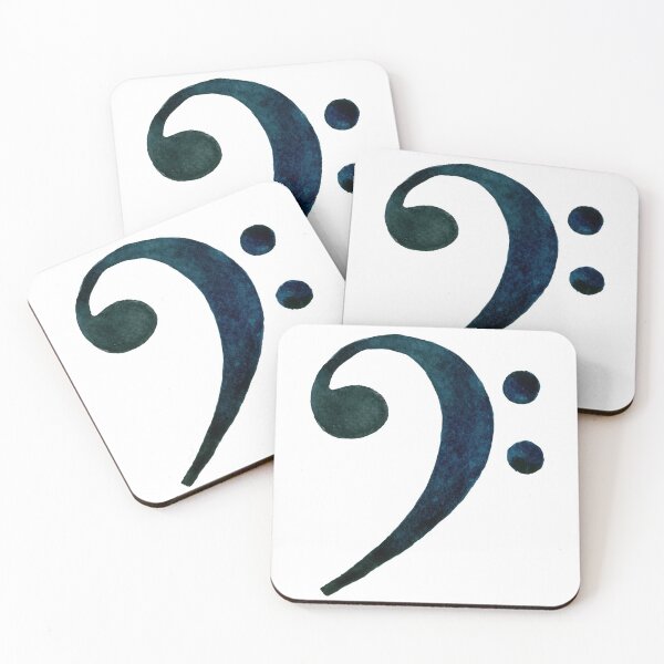 Item preview, Watercolor Bass Clef, Dark Blue designed and sold by LadyKatieP.