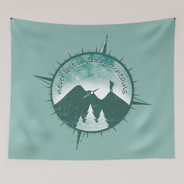 Item preview, Never Lost In The Mountains - Teal 02 designed and sold by serenaking.