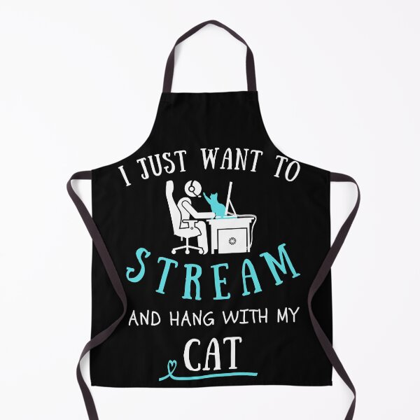 Item preview, I just want to Stream and hang with my cat - Cat person designed and sold by For the love of Pixels.