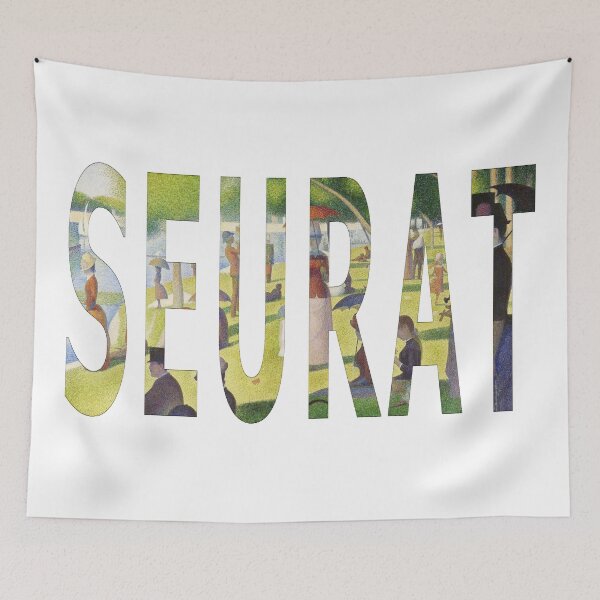 Item preview, A Sunday On La Grande Jatte Inside Seurat Name - Seurat Art In Letters designed and sold by molamode.