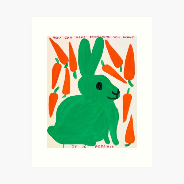 Green Rabbit Art Print