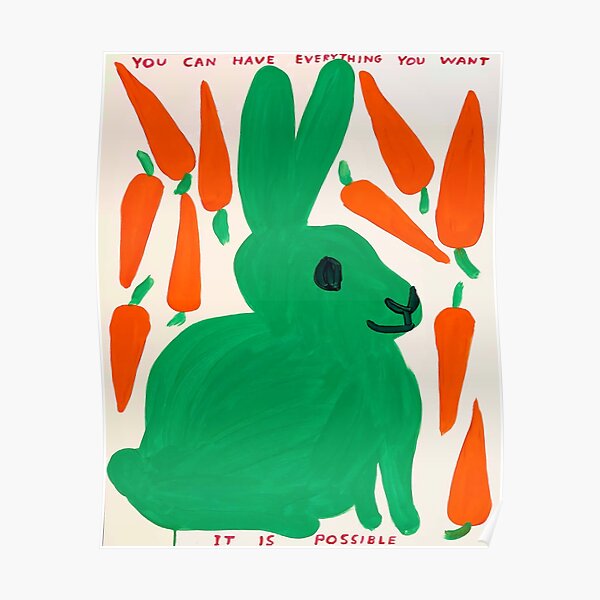 Green Rabbit Poster