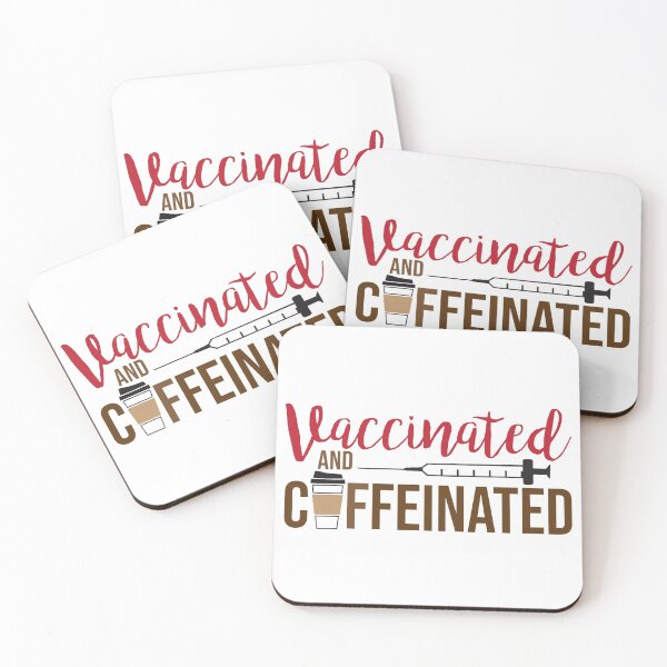 Item preview, Vaccinated and Caffeinated designed and sold by BoxerBeardCo.