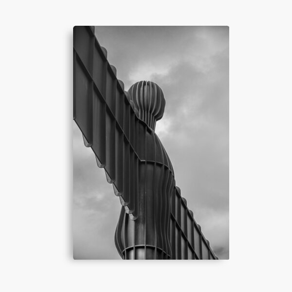Angels Weathered Wings Black and White Canvas Print