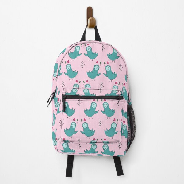 Item preview, Happy and Sad Birds with Human Faces on Pink designed and sold by fogoosherie.
