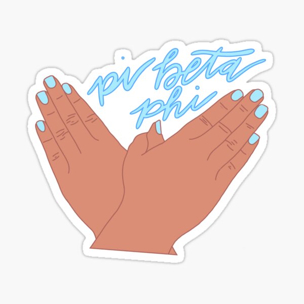 Pi phi wing hands Sticker