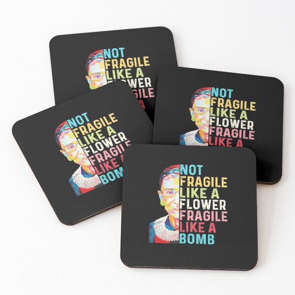 Item preview, Ruth Bader Ginsburg Not Fragile Like A Flower Fragile Like A Bomb designed and sold by Abigail-Miller.