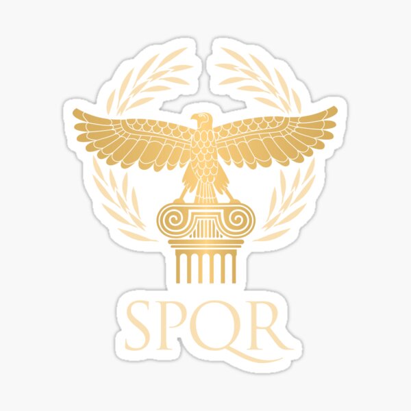 Pegatina «SPQR República romana bandera y lema con aquila, águila» de  primordialcloud | Redbubble