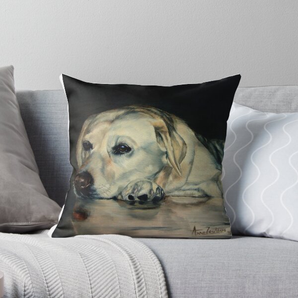 Yellow Labrador Throw Pillow