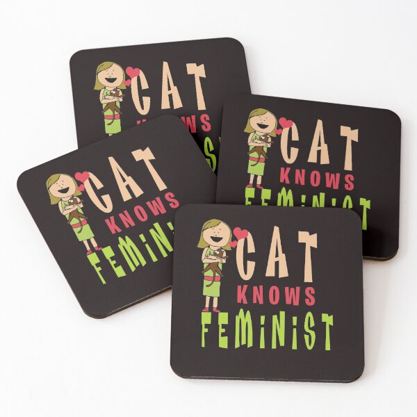 Item preview, Cat Knows Feminist designed and sold by roleshop.