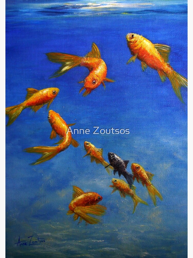 Thumbnail 3 of 3, Poster, Feng Shui Fish (for luck and wealth) designed and sold by Anne Zoutsos.