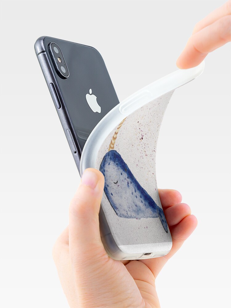 Alternate view of Narwhal Splatter iPhone Case & Cover