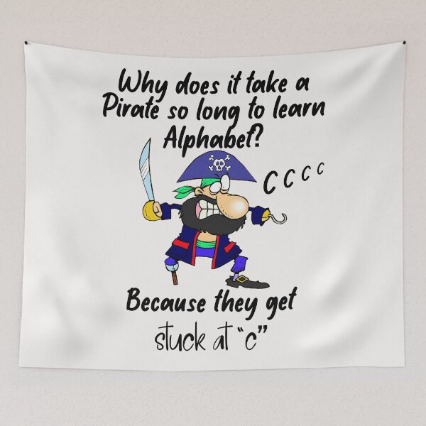 Item preview, kid pirate jokes, pirate jokes for kids Why does it take a pirate so long to learn the alphabet? Because they get ”stuck at “c designed and sold by DonmedPro1.