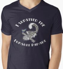 I Survived The Fursuit Parade (Snow Leopard) Men's V-Neck T-Shirt