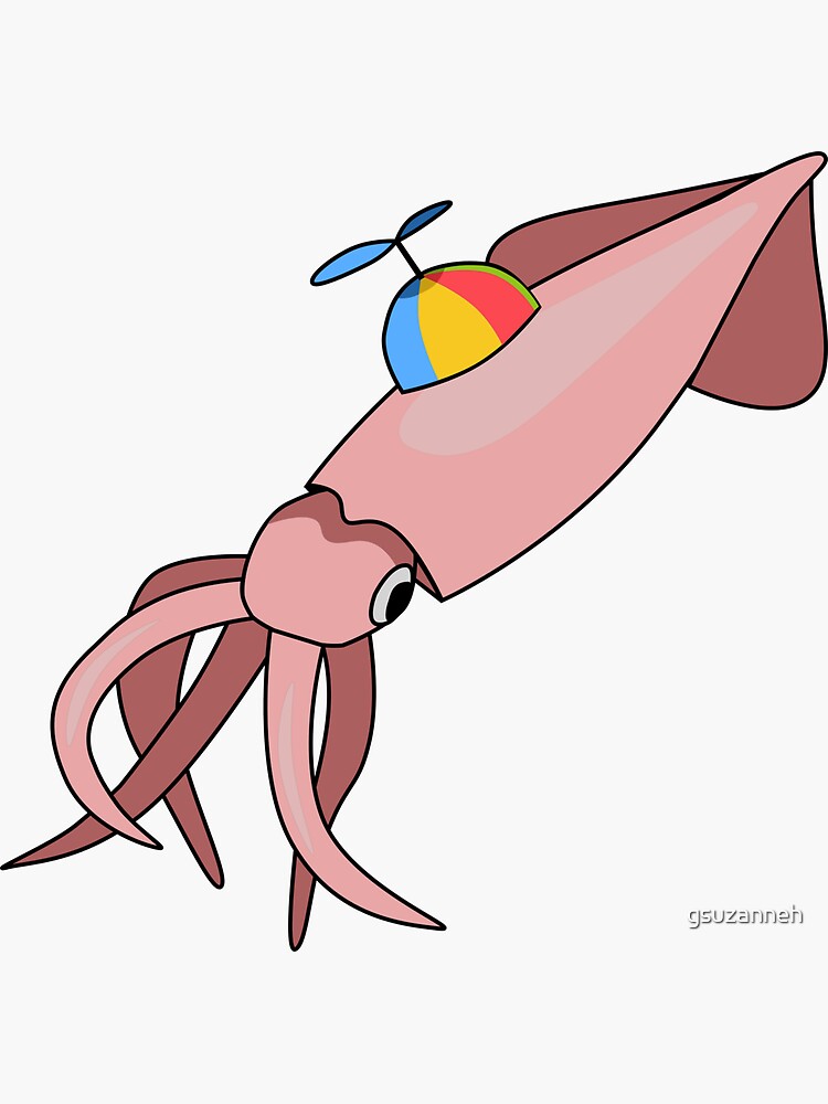 Propeller Beanie Squid | Sticker