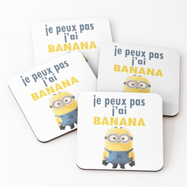 Aperçu de l'œuvre Tshirt JE PEUX PAS J'AI BANANA | Tshirt Sweet Home | tshirt de minion créée et vendue par BUniqueBSpecial.