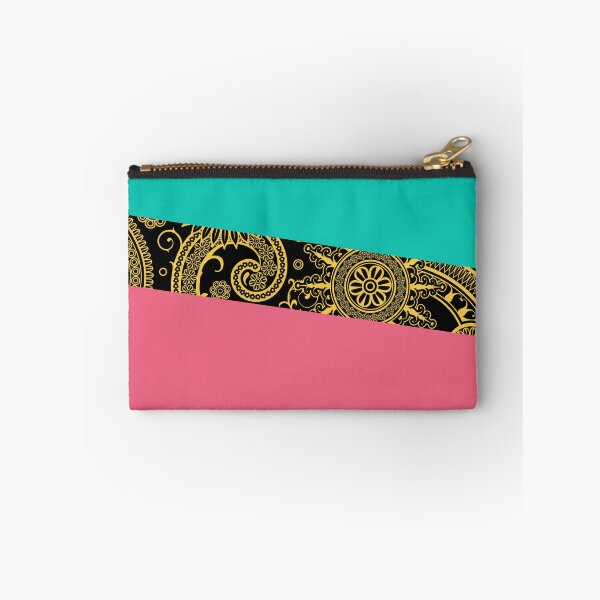 Item preview, Summer Dressing Coral, Teal and Black and Gold Paisley designed and sold by Greenbaby.