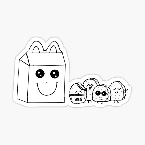 "Happy meal and baby nuggets" Sticker for Sale by Bonicrazypeople