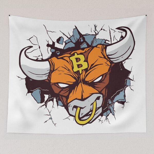 Item preview, Bitcoin Bull Breaking Through designed and sold by infleims.