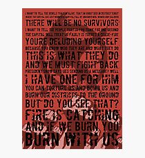 The Hunger Games Typography Photographic Print