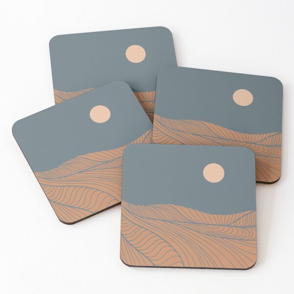 Item preview, Mid-Century Modern | Abstract Landscape Rust & Navy designed and sold by Karlye Price.