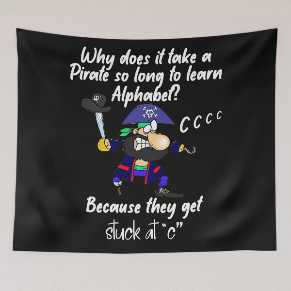 Item preview, kid pirate jokes, pirate jokes for kids Why does it take a pirate so long to learn the alphabet? Because they get ”stuck at “c designed and sold by DonmedPro1.