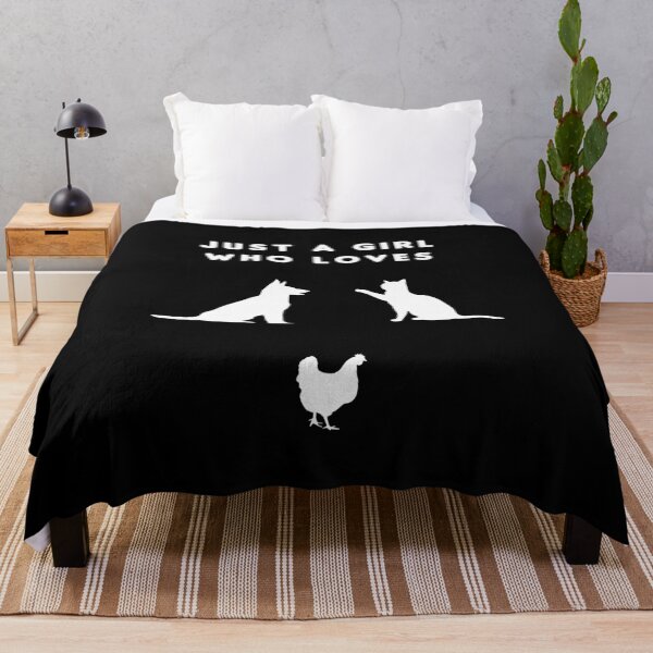 Item preview, Just A Girl Who Loves Chiken, dog and cat designed and sold by midodesign20.