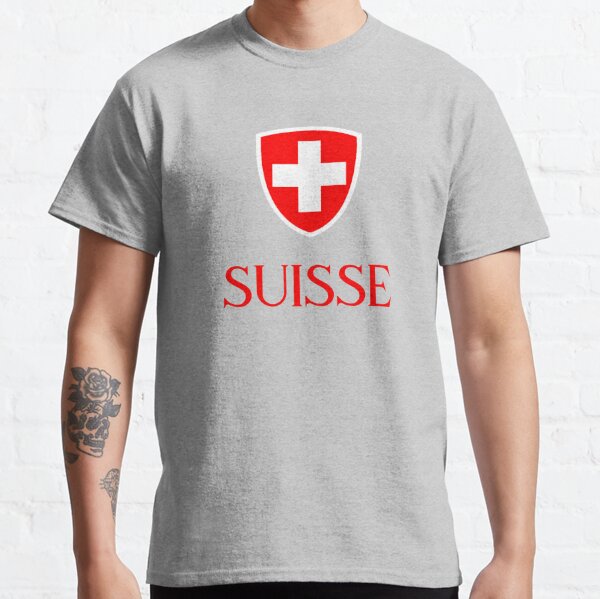 Switzerland Ice Hockey Fans Jersey Swiss Flag Hockey Sticks Long Sleeve  T-Shirt