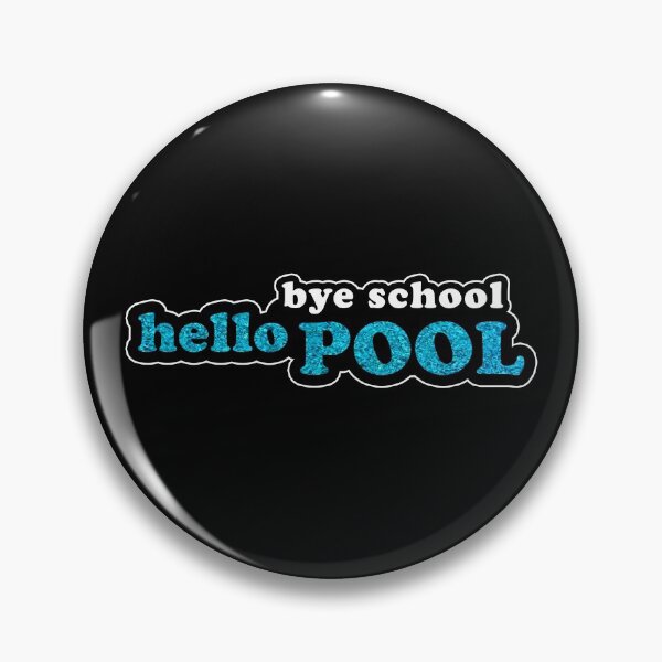 Item preview, Bye School Hello Pool Retro Outline Design designed and sold by Bumblefuzzies.