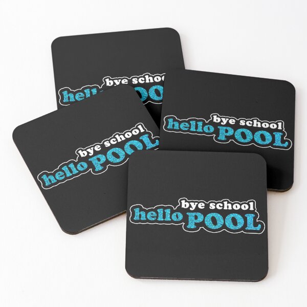 Item preview, Bye School Hello Pool Retro Outline Design designed and sold by Bumblefuzzies.