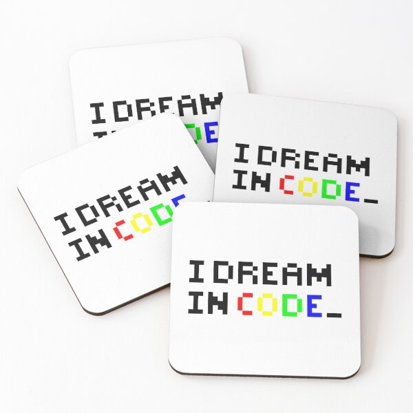Item preview, I DREAM IN CODE, Black text with Rainbow designed and sold by Ebonheart98.