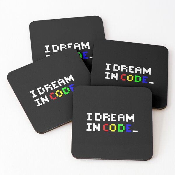 Item preview, I DREAM IN CODE, White text with Rainbow designed and sold by Ebonheart98.