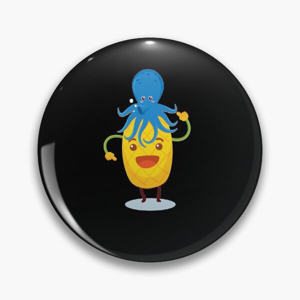 Item preview, Cute Octopus sucking pineapple  designed and sold by thiag-o.