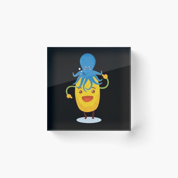 Item preview, Cute Octopus sucking pineapple  designed and sold by thiag-o.