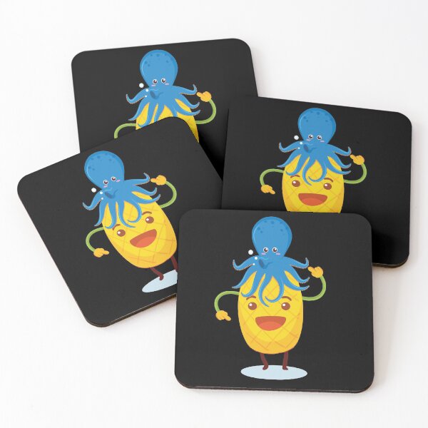 Item preview, Cute Octopus sucking pineapple  designed and sold by thiag-o.