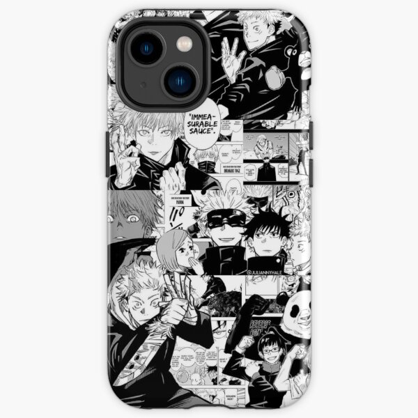Jujutsu Kaisen schwarz-weiß - cooles Geschenk für Anime-Liebhaber - iPhone Robuste Hülle
