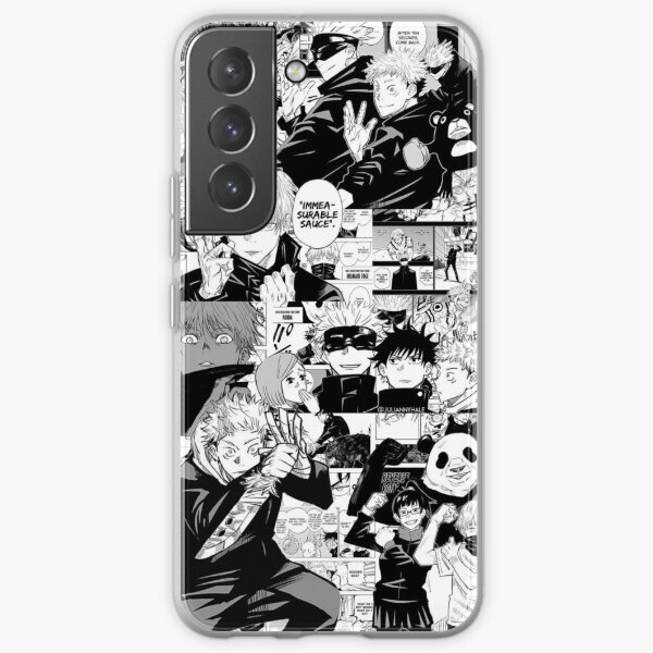 Jujutsu Kaisen schwarz-weiß - cooles Geschenk für Anime-Liebhaber - Samsung Galaxy Flexible Hülle
