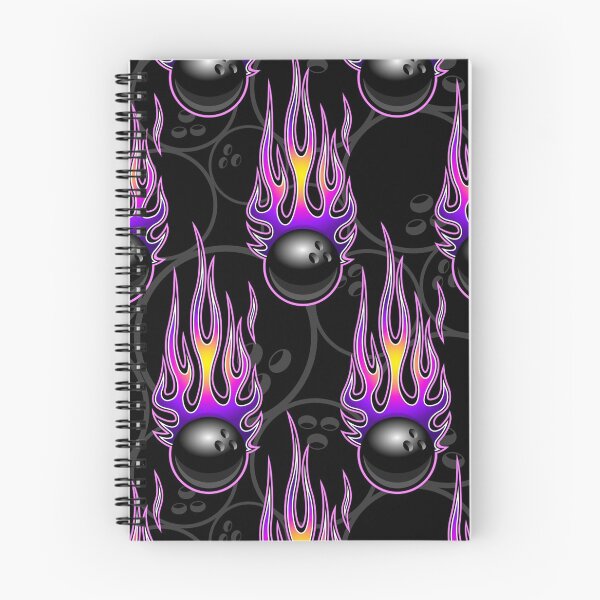 Item preview, Bowling Ball Balls Ten Pin 10 Pin Flaming Fire Falling Hot Rod Flames Purple designed and sold by Draculaura2009.