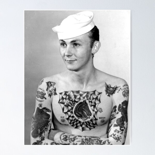 Item preview, Vintage Tattoo art on body - retro studio tattoos bizarre art  designed and sold by Coolstuff4you71.
