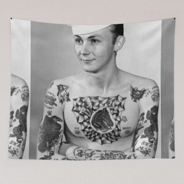 Item preview, Vintage Tattoo art on body - retro studio tattoos bizarre art  designed and sold by Coolstuff4you71.
