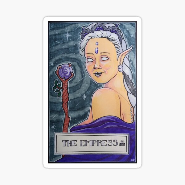 "The Empress Tarot Card " Sticker by KytteeRead Redbubble