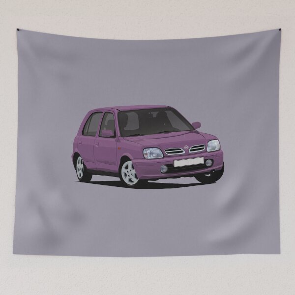 Item preview,  Nissan Micra (March) K11C - illustration - lilac designed and sold by knappidesign.