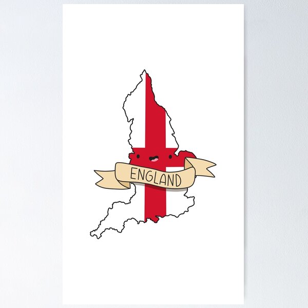 Item preview, England Flag Map designed and sold by SofiaSava01.