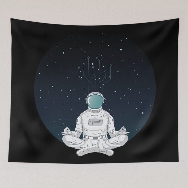 Item preview, Space Astronaut Meditating At Night designed and sold by artado.