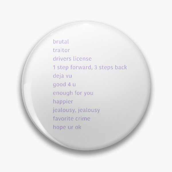 Item preview, SOUR Album Tracklist designed and sold by chloekari.