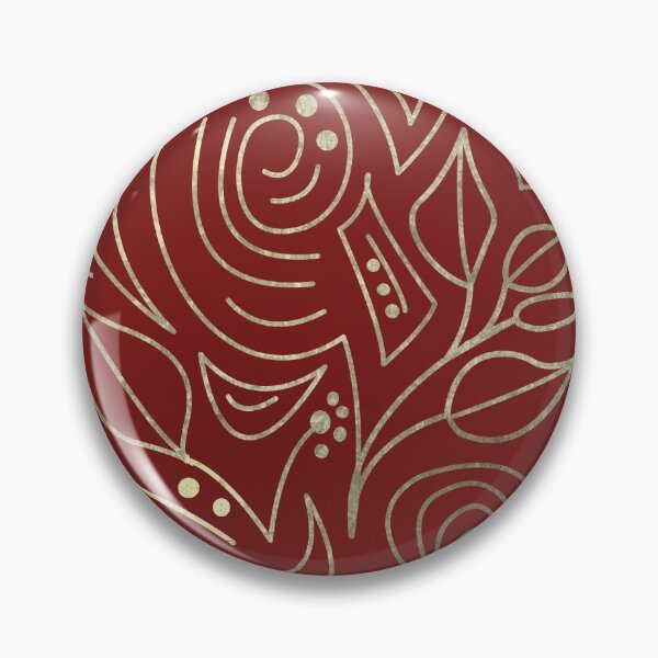 Item preview, Opulent gold and red floral repeat pattern in golden tones.  Caroline Laursen original designed and sold by Caroline Laursen.
