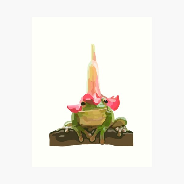 Frog hold a flower,Gift for animal lovers ACEO Limited Edition-Animal art print 