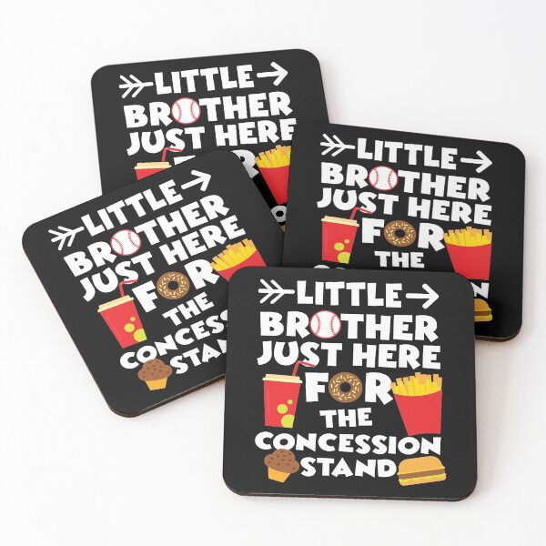 Item preview, little brother just here for the concession stand, funny baseball quote designed and sold by PRINTED ..